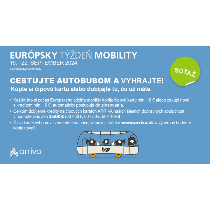 Európsky týždeň mobility - aktivity na propagáciu Verejnej osobnej dopravy v KSK