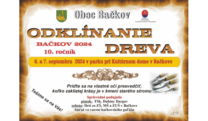 Odklínanie dreva  - Bačkov  6.9.- 7.9. 2024