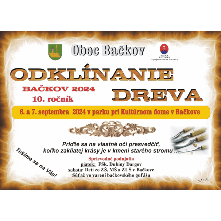 Odklínanie dreva  - Bačkov  6.9.- 7.9. 2024